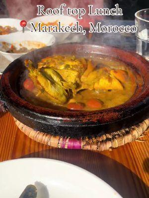 Come to Dar Touareg wiht me for lunch. Located in Marakech, Morocco. Of course I got the chicken Tagine 🙌🏿 #ohhmy_dijah #fulabeauty #solotravel #solotravelwoman #solotraveler #blackwomantravel #morocco #northafrica #morocco🇲🇦 #moroccanfood #tagine #eatwithme #travelwithme 