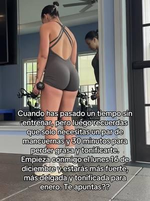 Entrena conmigo en el 🖇️ de mi b!o #gym #fitness #motivacion #mancuernas #rutinaencasa #perderpeso #quemargrasa #hiit 