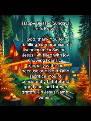 Happy Blessed Sunday! Let’s Pray🙏🏾 God, thank You for fulfilling Your promise of sending me a Savior, Jesus. I'm filled with joy knowing I can live eternally with You because of His birth and sacrifice. You're consistently faithful and good and I am forever grateful. In Jesus Name. Amen. #blessed #God #Godisgood #Jesus #Jesusislord #spiritualjourney #praisingGod #worshippingGod #thankingGod #faith #christiantiktok #dailyprayer #fyp #trending #followers➕ #highlights 