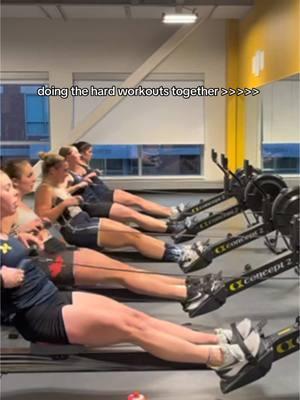 even when everything hurts the most, we go together for the team 💙 #theteamtheteamtheteam #rowing #umichrowing #michiganrowing #umich #rowtok #unirowing #collegerowing #erg #2ktest #ergtest 