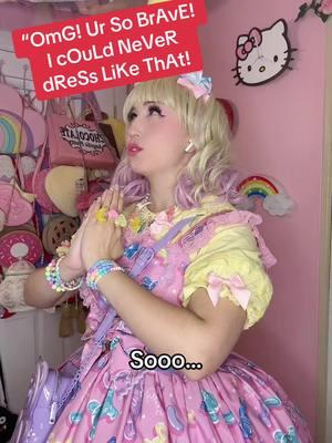 And they say that thinking its a compliment, like, girllll could you be any more backhanded? 🤣🎀✨ #jfashion #eglfashion #harajukustyle #fyp #lolitafashion #eglcommunity #egl #angelicpretty #backhandedcompliment 