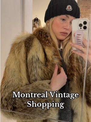 My favorite vintage spots I hit while in 📍Montreal, QC. Those furs are haunting me #vintage #mtl #montreal #montrealtiktok #vintageshopping #vintagestore #vintagefur #vintagecoats #vintagejacket @seconde_vintage @La Caravane Vintage @derepstudios 