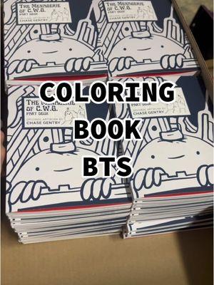 The making of the NEW coloring book! PRE ORDER NOW #cwgartwork #coloringbook #bts #weirdart #bookmaking #bookbinding #SmallBusiness 