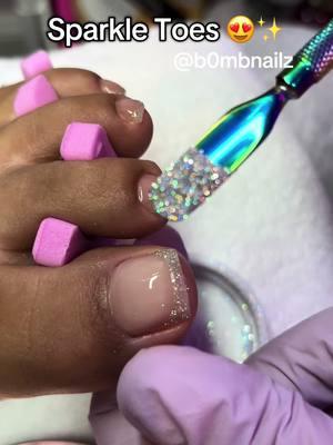 The more sparkle the better!  #fyp #viral #bayareanails #nailtutorial 