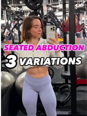 When you're doing abduction exercises to work your glutes, the way you position your body can affect which muscles you're targeting. Think of it like adjusting the angle of your body to "dial in" on different parts of your glutes. #seatedabduction #abductionmachine #hipabductor #hipabductionmachine #hipabductions #gymtips #gymtipsforwomen #glutes #glutegrowth #glutegrowthtips #glutegains #girlpower #buildglutes #growglutes #trainingtips #fitnesstips 