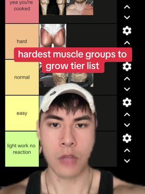 hardest muscle groups to grow tier list 🙏 is this valid?? 🤔 #GymTok #fyp #fitness #bodybuilding #foryou #aesthetics #physique #weightlifting #dieting #nutrition #gymadvice #workoutmotivation #gains #wagmi #gym #fit #zyzz #Lifestyle #workoutroutine #gymrat 