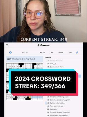 this is the best day of my life. #crosswordtok #crosswordpuzzles #nyt #nytgames #newyorktimes #crosswordstreak #100daychallenge 