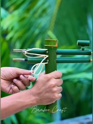 Wow Amazing Bamboo Handmade Slingshot very satisfying tools made for it so nice to see it #viral #foryou #amazingtalent #bamboo #tiktokviral 