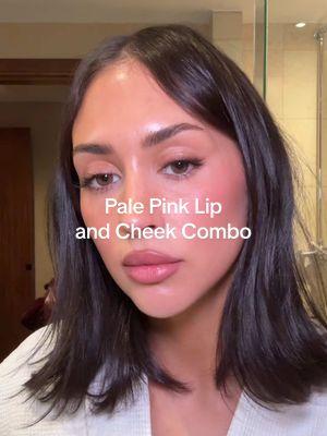 Pale pink lip and cheek combooo #lipcombo #pinkmakeup #fyp