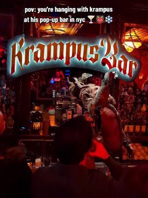 🍸👹❄️ KRAMPUS BAR IN NYC  🎬 Red One is currently in theaters. Have yet to see it or want a repeat? It's also now streaming on Prime Video, free for Amazon Prime members!  . . . . . #redone #redonemovie #primevideo #krampus #amazon #popupbar #cocktails #nycspeakeasy #thebackroom #nyctodo #nycthingstodo #nycpopup #santacon #nycplugged #nyctodo #nycthingstodo #nycpopup #fyp #foryoupage #treatyourself #WeekendVibes #bucketlist 