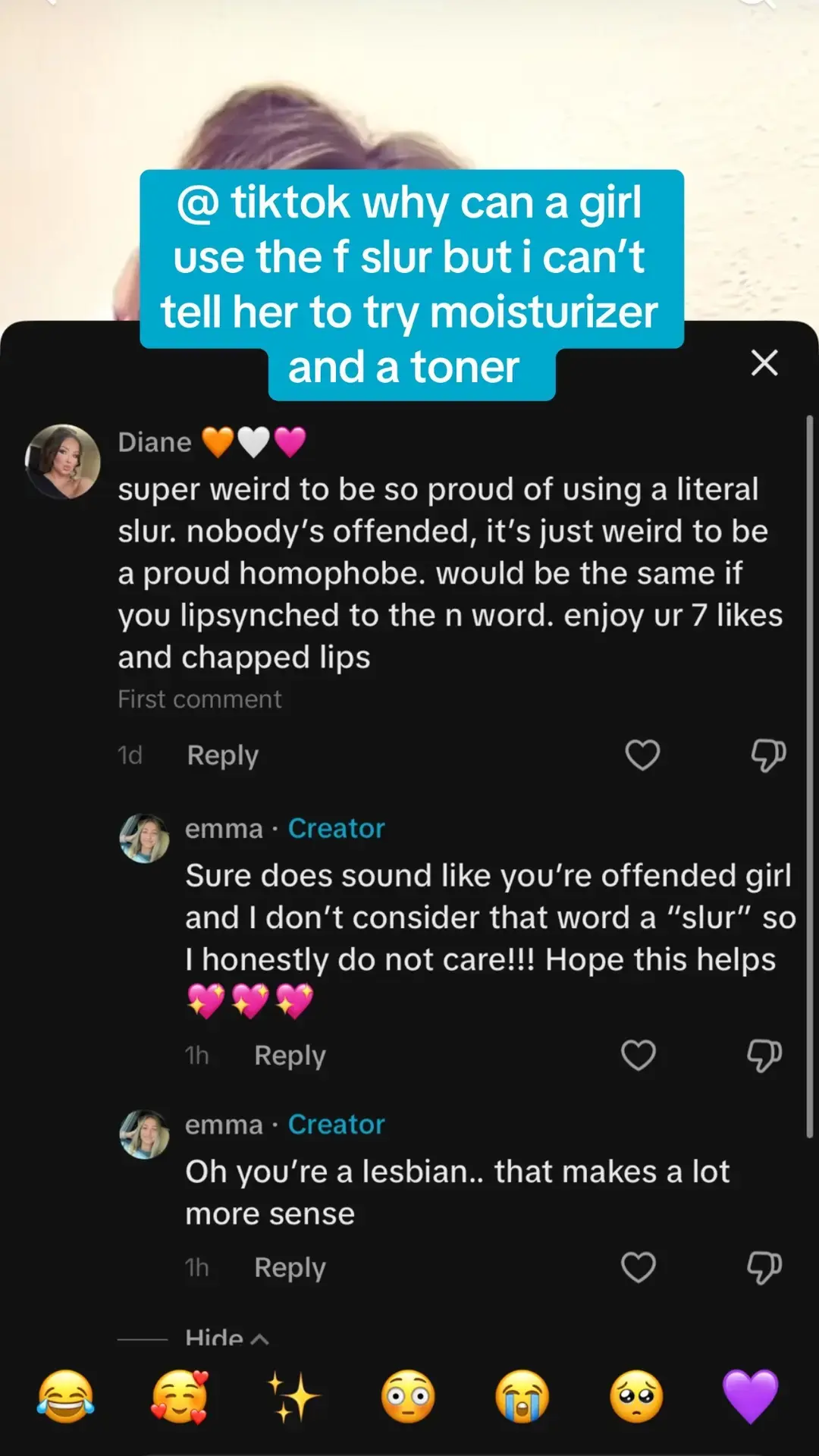 #fyp #foryoupage #foryou #wlw #lgbt #lgbtq #lesbiansoftiktok #gaytiktok #lesbiantiktok #homophobiaisntcool #wlwtiktok #weird #huh 