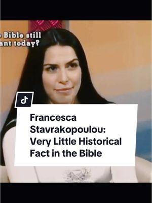 Francesca Stavrakopoulou:  Very Little Historical Fact in the Bible #shorts #francescastavrakopoulou #stavrakopoulou #bible #biblestudy #historicalfacts #mybible #god #yahweh #christiansoftiktok #christian #christiantiktok #atheist #atheism #atheisttiktok 