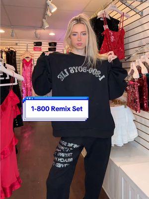 Get your Black 1-800 Remix Set before it’s gone!! Our bestseller of the week 🖤🔥 @Boyslie #onfemme #onfemme_lk #boyslie #boysliesweats #loungewear #winterfashion #fashion #rhinestones #matchingset #embellished #boyslieclothing #airportoutfit #bestseller #almostgone #holidayseason #holidayshopping #shopsmall #SmallBusiness 