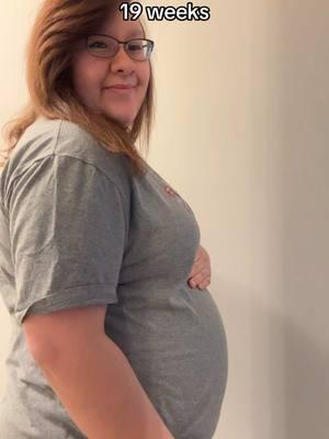 Bump Update: 19 Weeks 🥭 Pretty much the halfway point for me! My doctor has mentioned i may not deliver past 38 weeks so here we are! Technically half way through pregnancy! Enjoying every bit i can 🥰 #bumpdate #19weekspregnant #PregnancyJourney #MomToBe #PregnancyLife #PregnancyAnnouncement #BabyBump #PregnancyGlow #Expecting #FirstTrimester #SecondTrimester #ThirdTrimester #PregnancyAfterLoss #RainbowBaby #LossMama #AngelBaby #HopeAfterLoss #PregnancyAfterMiscarriage #MiscarriageAwareness #PALJourney #recurrentmiscarriage #recurrentpregnancyloss #pregnancytiktok #2025baby #may2025baby #miraclebaby #suprisepregnancy 