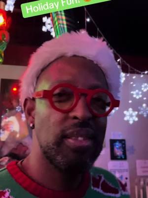 #holidayfun #cheers 🍸🍸#uglysweaters #santahat #merrychristmas #gaytiktok🏳️‍🌈🏳️‍🌈🏳️‍🌈🏳️‍🌈 #alphabetmafia #gay #queer #blackqueer #lgbtq #daddybears #hairybears #december #winter #fyp #followme 