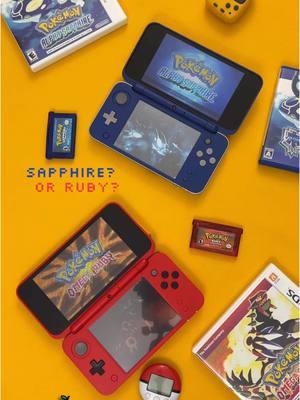 Sapphire or Ruby? I personally played through Ruby 😁🎮🕹️ #nintendo3ds #nintendo2ds #2dsxl #pokemonruby #omegaruby #alphasapphire #hoenn 