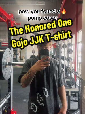 Gojo JJK Acid Washed T-shirt is too tuff  #TikTokShop #tiktokmarketplace #tiktokmademebuyit #gojo #gojojjk #animetiktok #gift 