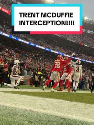 YEAHHHHH TRENT 😤 #trentmcduffie #nfl #nflgameday #interception #chiefs 📺: CBS