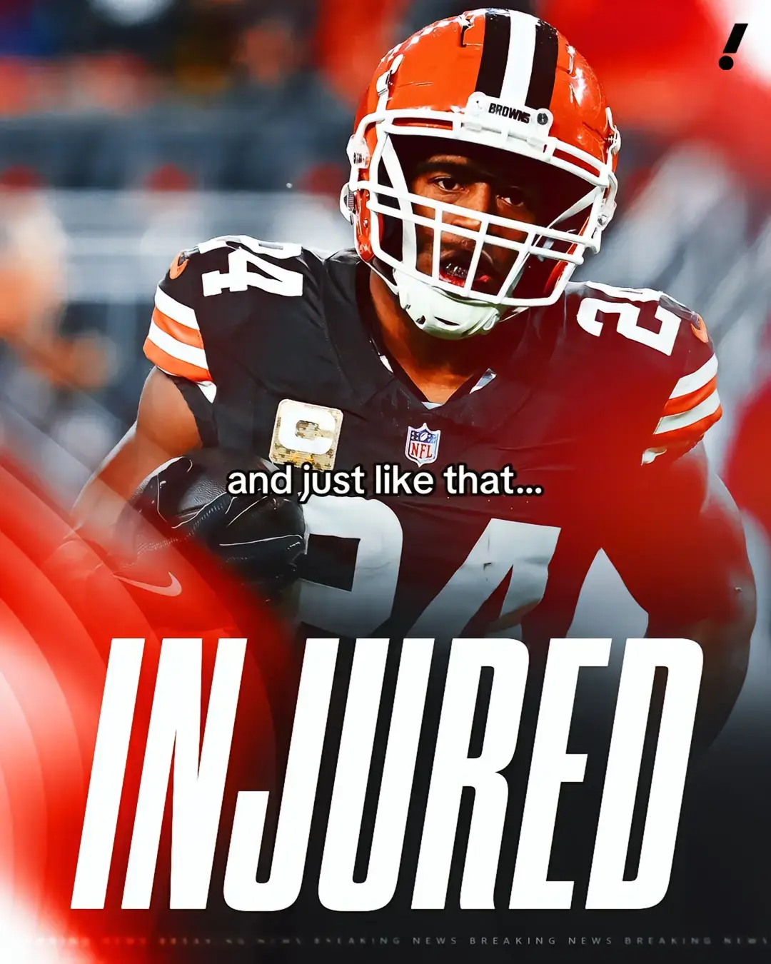 so sad to see him come back from last years injury and then have this happen to him 💔 #nfl #nflfootball #nickchubb #injury #browns #clevelandbrowns 