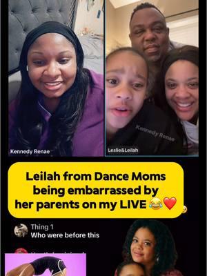 😂😂 So much talking to Leilah from Dance Moms A New Era, and her parents on LIVE last night!! They’re so funny! Leilah was embarrassed that her parents danced during filming and is happy it didnt air 😭🫣 #dancemoms #dancemomsanewera #fyp #foryou #foryoupage #kennedyrenae #reaction #pillowtalk #drama #projectx #elite #christilukasiak #gloriahampton #glo #itsglotime #studiobleu #leilah #leslie #funny #embarrassing #solo #janetjackson #beyonce #jazz #diva #viral #trending #qanda #interview #live @Leslie&Leilah @Leilahdancegwirl @projectxelites 