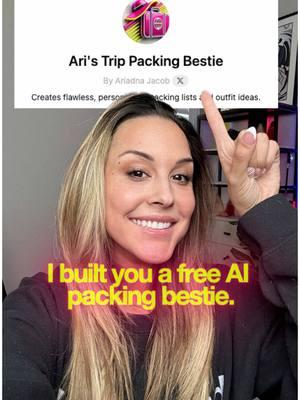 Got it! Let’s keep it sharp and cool without the “let’s” vibe. Here’s the revised version: “Built an AI Packing Bestie so you never overpack or forget the essentials again. Outfits? Check. Packing list? Done. Comment ‘Pack Me’ if you want the 🔗. ✈️  #traveltips #packinghack #travelchecklist #tripplanning #chatgpt #packing #trip