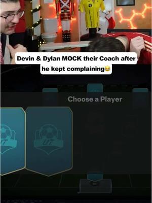 Nah Dylan ruined it😭 (Twitch- Devin_caherly)  #devincaherly #devinanddylan #funny #fifa #fc25 #mock #coach 