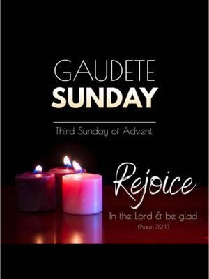 Week 3 - Gaudete Sunday 🕯️🕯️🕯️ Joy isn't just for Christmas - it's for the journey!  This Sunday marks Gaudete Sunday, the midpoint of Advent that literally means "Rejoice" in Latin. It's a beautiful moment of hope and anticipation in our spiritual preparation for Christ's coming.  Why Gaudete Sunday Matters: • It breaks the penitential tone of Advent with a burst of joy • Symbolizes the nearness of Christ's arrival • Reminds us that even in waiting, we can experience profound hope The rose-colored candle on our Advent wreath isn't just a color change - it's a powerful symbol. It signals that our journey of preparation is halfway complete, and joy is breaking through our anticipation. Scripture calls us to "Rejoice in the Lord always" (Philippians 4:4). Today, we pause our reflection and embrace the joy of God's promise. #AdventReflection #Gaudete #JoyfulHope #catholic #CatholicTok #FaithInAction  #Advent #gaudetesunday #ThirdSundayofAdvent #Advent #AdventSeason #Gaudete #GaudeteSunday #fyp #foryou 