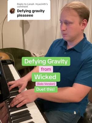 Replying to @Lanah Hyacinth did you remember to hold space for the lyrics of Defying Gravity today? #defyinggravity #wicked #cynthiaerivo #idinamenzel #perlpiano #duetwithme #wickedmovie 