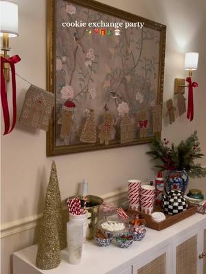 A fun christmas cookie exchange party 🥰❣️🍪 #cozyhome #cookieexchange #party #christmas #christmasparty #holidays #christmasdecor #holidaydecor #homedecor #classichome #classichomedecor #partyideas 