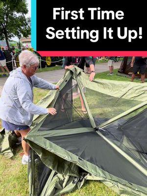 Test driving a Quick-Set! This was filmed at the @Clam Outdoors space during the Minnesota state fair this past summer. Before getting an ESCAPE, she wanted to make sure she could set up the ESCAPE on her own… and did great on the first try!  The ESCAPE screen shleter has 6 sides and features 94 square feet of space inside! It’s also 11.5 feet wide and weighs 37 pounds. The center height is 94 inches.  #quicksetclam #clamoutdoors #camping #tent #fyp #4you #campinggear #rvlife #rvliving #giftideas 