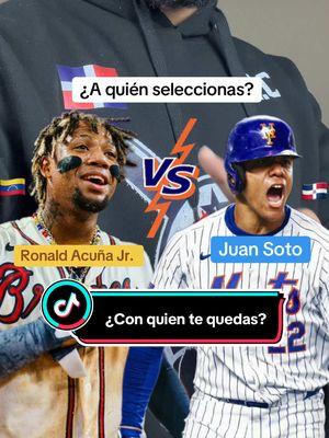 ¿Con quien te quedas ?  #unchindpelota #ivancruzrd #baseball #mets #nuevayork #paratii #ronaldacuñajr #juansoto 