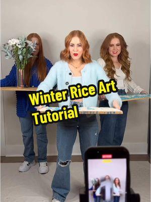 did the FLOWERS turn to rice at the end? 💐❄️ #tutorial #winter 