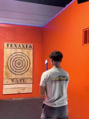 1st time thrower crushing it!   #community #axethrowing #houston #trending #fyp #bigdave 