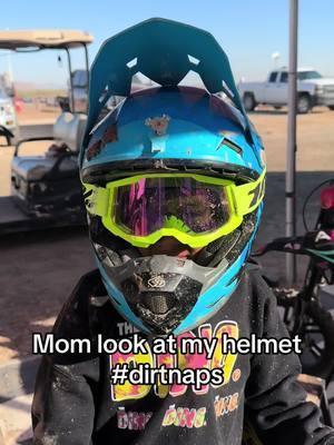 Dirtnapss  = Broken Visor on my helmet! Hit a corner too fast and ragged dolled into the berm 🤘🏽 #bern #raggeddolled  #dirtnaps #dirtsampler #dirtsamples #motocross #dirtbikes #50cc #helmet #6dhelmet #allgas #toofast 