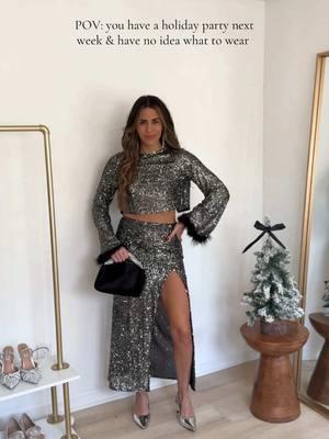 four holiday party outfit ideas 🥂✨ #holidaypartyoutfit #christmaspartyoutfit #sequinsdress #holidayoutfit #holidayoutfitideas #partyoutfits #whattowearthischristmas 