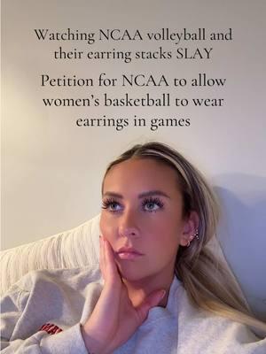 seriously i have all these piercings FOR WHAT #ncaa #basketball #volleyball #indiana #wbb #womensbasketball #womenssports #bloomington #iu #hoosiers #earrings #jewlery #ncaavball 