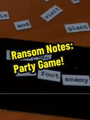 Ransom Note: Party Game! #game #ransomnotes #wordsofwisdom #wordgame #fun #xmas #gift #giftideas #vine #funny #dance #joke #dad #mom #kid 