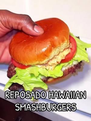 HAWAIIAN REPOSADO SMASH BURGERS 🍔🌴 YOU BETTER FEED HER BEFORE I DO 👨🏿‍🍳 no burger smasher no problem just use some parchment paper and a bottle ya know, find a way or make one… let me know when you make this for ya joint and tell me how it go 😎 don’t say I never did nothing for ya 🥂 #smashburger #hawaiin #quickdish #menthatcook #losangelesfoodie #southerncooking #sweetandsavory #cookingwithkya 