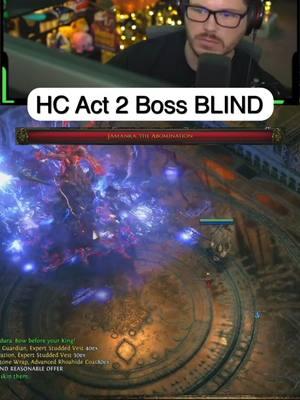 Act 2 Boss Fight BLIND | HC SSF Path Of Exile 2 #pathofexile #pathofexile2 #poe2 #grindinggeargames