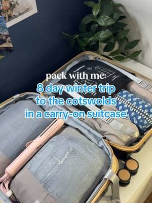 How I packed #carryononly for an 8 day winter trip to the UK - including packing up chunky sweaters, scarves, boots, hats, and more! ✈️🧣 #packing #carryon All my bags + packing essentials are Iinked in my LTK 🩵 🧳: Roam Carry-On Expandable | $495 (my Iink in BlO = $50 off!) 📐: 22” x 14.2” x 9” | 7.6lbs empty | 31lbs packed ✈️: Works as a carry-on for 4/10 US airlines (but fits in the airport sizer for all) and 7/10 International airlines  #packingtips #packwithme #packinghacks #packingcubes #carryonbag #traveltok #wintertrip #thecotswolds #travel #travelbag 