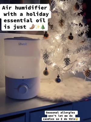 I have asthma and just got bronchitis, this air humidifier helps me breathe better in my room, i cant do candles cuz i feel like im suffocating the fumes dont go well with my lungs so i do this with an essential oil and its 10x better and fresher! Heres a code for a discount “LEVOIT1234” @Levoit_official @levoitpurifier #seasonalessentials #humidifier #dry #dryair #gift #baby #babyshowergift #blackfriday #christmas #Home #foryou #viral 