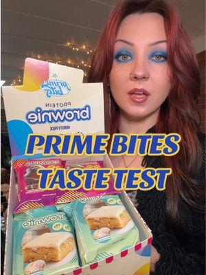 BEHOLD. Prime Bites Protein Brownies! What would you rate these 1-10? @Prime Bites Protein Snacks #primebites #primebitesbrownies #primebitesproteinbrownies #protein #proteinsnack #proteinbrownie #proteindessert #proteintreats #food #foodreview #tastetest #mukbang #creatorboostcamp #treasurefinds  #ttsbeautybesties #tastemakerslaunch #giftguide #tiktokshopblackfriday #tiktokshopcybermonday 