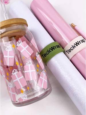 Let’s craft for Christmas💖🎁✨ Add a touch of shimmer to your glass can Material -TeckWrap 001G Millennial Pink -Colorful Pearl Vinyl White -Yellow Grid Transfer Tape -TeckWrap Tweezer -Dopamine Weeding Pen Baby Pink -TeckWrap Squeegee -TeckWrap Tweezer 💖Shop on: teckwrapcraft.com > Vinyl > Craft Vinyl Link in bio✨ #teckwrapcraft #teckwrapvinyl #SmallBusiness #glittervinyl #craftvinyl #adhesivevinyl #vinylstickers #stickers #glasscan #christmas #christmasgift #diyprojects #foryou #fyp #fypages 