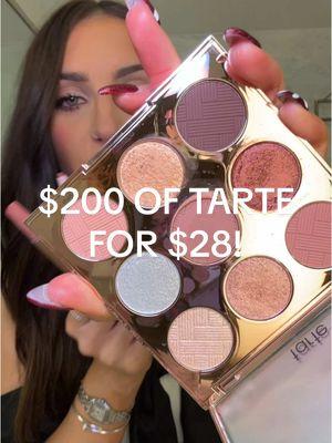 $172 in savings!! Thats 85% off!! $200 of tarte now dropped even lower in price to only $28 only on tiktok! Insane deal so grab it before its gone! #tarte #tartecosmetics #eyeshadowpalette #affordableeyeshadow #affordablelipcombo #lipcombo #maracujajuicylip #lipliner #affordablemakeup #beautydeals #ttsbeautybesties #treatyourself #tiktokshopholidayhaul #tiktokshopcreatorpicks 