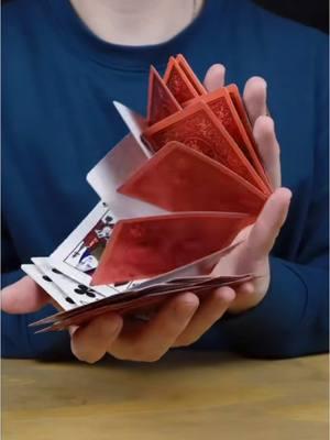 Red metal playing card shuffling #red #metal #shine #shuffle #satisfying #skill #talent #shuffle #shuffler #thedudewithcards #foryoupage #4up #fyp 