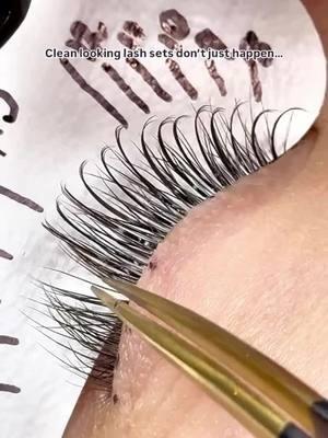 Unpopular Opinion 😬👇 * free tutorial below * If your sets don’t look clean and you are blaming it on your clients challenging natural lashes, I hate to say it but it’s YOU! Not your client. There is definitely room for improvement with your technique. Here’s the thing 👇 1. 👉 Yes, challenging natural lashes make our job DIFFICULT! But any lash line can look clean, you just have to focus on direction- this may mean you only connect .5mm of the extension to the natural lash but I swear to you, if properly placed, it WILL last great! 👍 2. Notice in this video how we let go of the lash once it looked properly directed but as soon as we let go, it shifted and bounced out of place- this happens often and we must instantly shift it back into place before the glue cures. When doing this, hold position until you see that the glue begins to turn from shiny to matte- this is a sign the glue is dried enough to stay in place. 3. Sometimes, in order to get a clean looking set, you are required to place some extensions on the top of the natural lash, some on the side and some beneath.. there is no rule of thumb here, you just have to envision how you want the lash to sit and figure out which placement will help achieve this best while creating the most points of contact you can between the natural lash and extension. Want more tips for creating clean looking sets? Comment and we will send you a full, free tutorial on how to create the most beautiful looking lash sets that ALL clients will fall in love with. . . . Cr: @lostartistrylash thank you for this video 🫶🏽 #LashGoals #lashliftstockholm #gwinnettlashes #sflashes #nashvillelashes #ruskivolumentrepavica #dmvlashes #sanmateolashtech #licensedlashtech #birminghamlashextensions #elpasolashes #torontobottomlash #ilevellablashes #delawarelashtech #certifiedlashartist #maltonlashes #volumetraining #atlantalashes #bayareaeyelashtech #sflashes #eyelashmasterclass #boiselashes #lashschool #lashesNewton #thicklashes #lashup #smyrnalashes #Buffalolashes #eyelashextensionclass #londonlashtraining