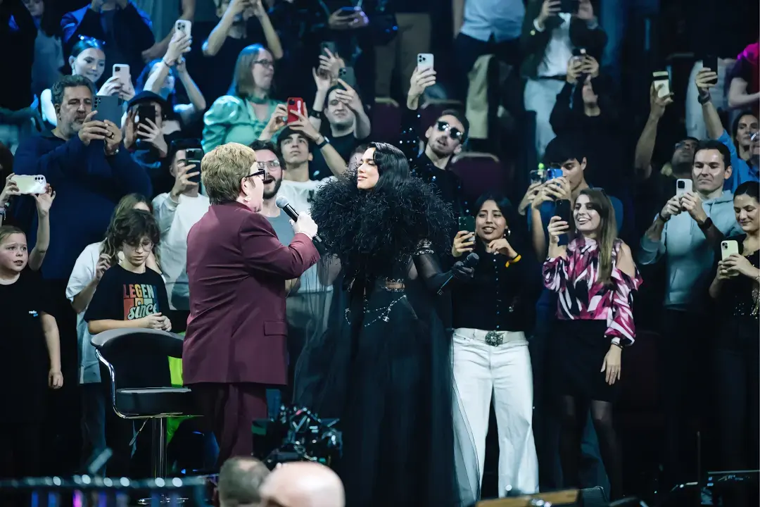 We are simply levitating from these BTS pics from An Evening with @Dua Lipa! #dualipa #eltonjohn #royalalberthall #concert #special #performance #cbs #tv #whattowatch 