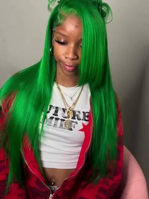 Pretty in Green hair! Hair link in my bio.  Website: https://www.fleekyhair.com Choose 613 hair to dye this amazing color. #greenhair#greenwig#blondewigs#613wig#613wiginstall#hairgoal#hairinspo#hairinspiration#bang#blackgirlluxury#blackgirlmagic#blackfriday#blackpink#wigtutorial#wigtutorials#hairtutorial#cute #frontalwig #atlbraids #closurewig #frontalinstall #613hairbundles #butterflybraids #longhairdontcare #blondehair #atl #straighthairstyles #straighthair #straightwig #fleekyhair #fleeky #fleekyhairwig #deepwavewigs #deepwavewig #deepwavehair #deepwavehairstyle #deepwave