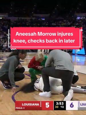 🫢 KNEE Injury, Aneesa Morrow Leaves In TEARS, Returns Later | #4 LSU Tigers vs Louisiana | Women's Basketball |  Support me through Patreon to keep my channel going, monthly memberships starting at $3!
 https://www.patreon.com/womenhooping |
 #fypシ゚viral  #fyp  #fypシ  #fypage  #fypageシ  #foryou  #foryour  #foryoupage  #foryourpage  #viral  #viralvideo  #viraltiktok  #tiktokviral  #tiktok  #basketball  #basketball🏀  #basketballtiktok  #tiktokbasketball  #bball  #bballtiktok  #wbb  #womensbasketball  #girlsbasketball  #ncaa  #ncaaw  #ncaawbb  #ballislife  #ballislife🏀  #basketballislife  #collegebasketball  #WNBA  #NBA  #nfl  #highlights  #basketballhighlights #lsu #lsutigers #geauxtigers #kimmulkey #lsuwbb #lsuwomensbasketball #flaujae  #flaujaejohnson  #angelreese #haileyvanlith #caitlinclark #uconn #huskies #uconnhuskies #gohuskies #uconnwbb #uconnwomensbasketball #paige #bueckers #paigebueckers #paigebuckets #azzi #azzifudd #hvl #iowahawkeyes   #technicalfoul #intentionalfoul #southcarolina #genoauriemma #usc #uscwbb #southcarolinawbb #southcarolinawomensbasketball #duke #bluedevils #dukebluedevils #dukewbb #chloekitts #milaysia #fulwiley #milaysiafulwiley #espn #longhorns #texas #texaslonghorns #texaswbb #texaswomensbasketball #ucla #bruins #gobruins #uclabruins #arkansas #razorbacks #gohogs #arkansasrazorbacks #juju #jujuwatkins #usctrojans #trojans #kikirice #celestetaylor #ohiostate #ohiostatebuckeyes #buckeyes #tcu #hornedfrogs #tcuhornedfrogs #tcuwbb #sedonaprince #stanford #cardinal #stanfordcardinal #stanfordwbb #stanfordwomensbasketball #genoauriemma #meac #MarchMadness  #marchmadness2024 #ncaatournament  #ncaaw #ncaawbb #ncaawomensbasketball #indianafever #newyorkliberty #nyliberty #seattlestorm #chicagosky #connecticutsun #losangelessparks #lasparks #washingtonmystics #phoenixmercury #dallaswings #lasvegasaces #lvaces #ajawilson #minnesotalynx #atlantadream #kamillacardoso #ajawilson #kelseyplum #dianataurasi #taurasi #usabasketball #breannastewart #cameronbrink #cambrink #sabrinaionescu #sabrina #ionescu #jadawilliams #arizonawildcats #beardown #arizonawbb #azwildcats #Arizona #Wildcats #iowahawkeyes #gohawkeyes #iowa 