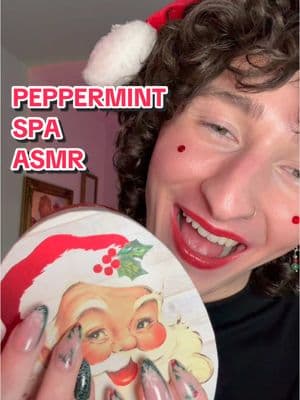 ASMR Peppermint Spa Pampering Role Play❤️🤍🎅 #asmr #layeredsounds #asmrspa #facial #christmas #christmasasmr #devinasmr #notdevinstiktok 